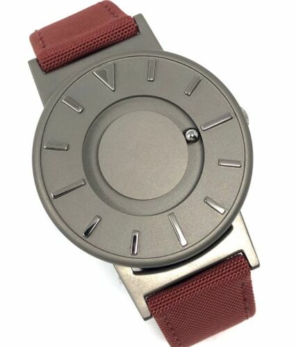 Eone - Bradley Titanium Crimson with Red Canvas/ Leather strap - Original .
