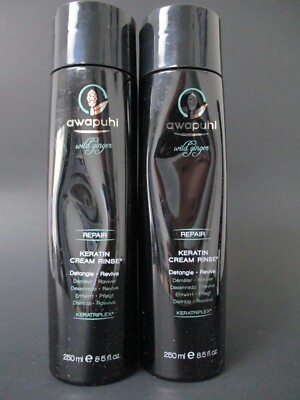 PAUL MITCHELL AWAPUHI WILD GINGER KERATIN CREAM RINSE 8.5 OZ PACK OF 2 (SEE NOTE