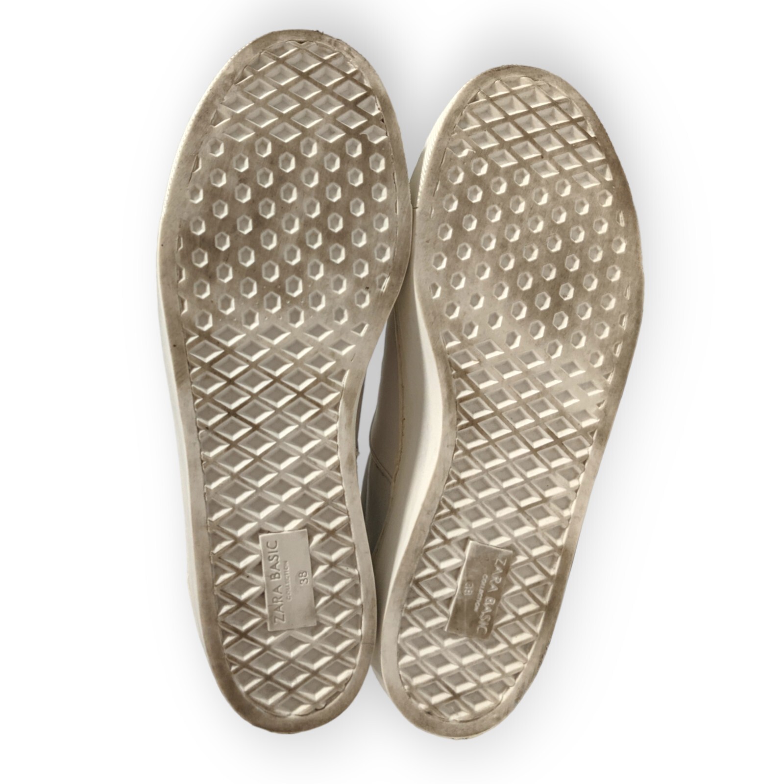 Zara Basic Collection White Lace Up Sneakers, 7.5 - image 9