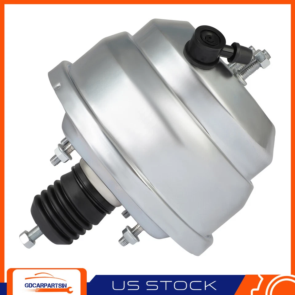 Para Chevy GM Universal 8" Doble Diafragma Cromo Potencia Freno Booster Street Rod Foto 3 de 4