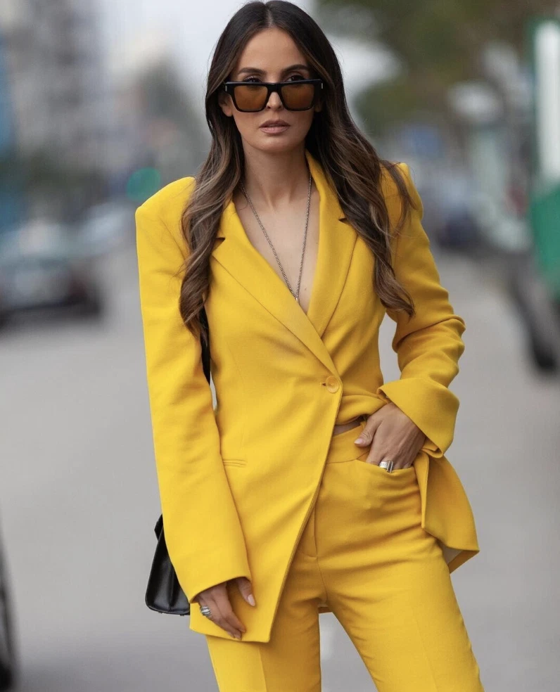 Zara yellow jacket women's cheap