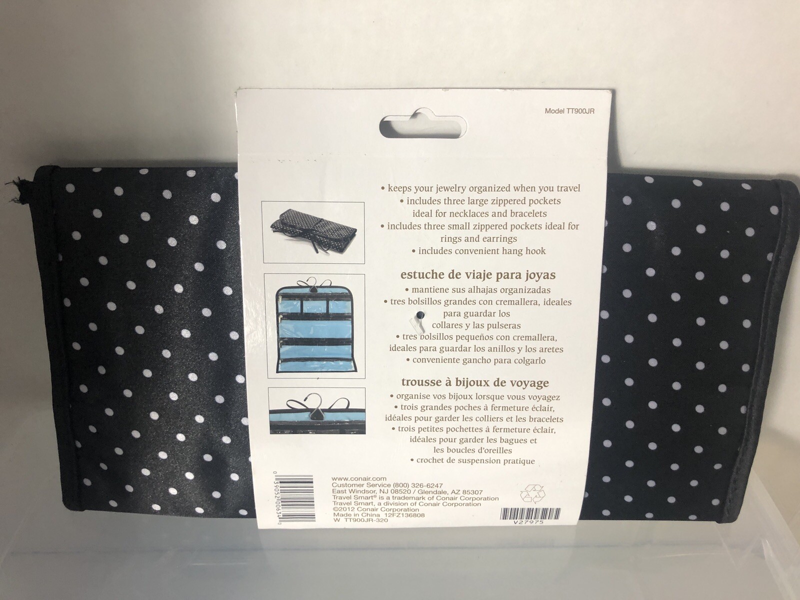 conair travel smart jewelry roll bolsa