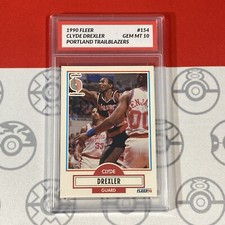 Graded 10 1990 Fleer Clyde Drexler Card 154 MINT Portland Trailblazers GEM MINT
