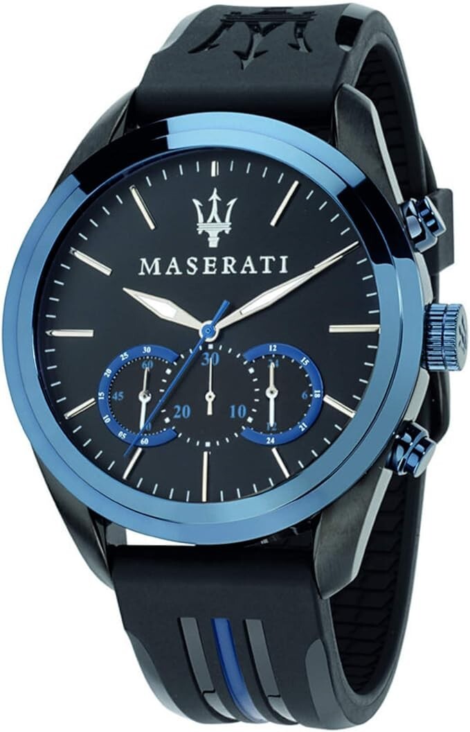 Orologio Maserati Uomo Cinturino Silicone Nero Cronografo