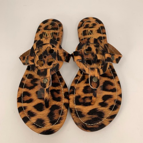 animal print thong sandals