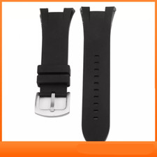 31mm Black Rubber Watch Band strap For Armani Exchange AX1042 AX1050 AX1114
