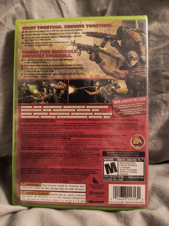 XBOX 360 Army of Two 40th Day BRAND NEW SEALED EA Games 2010 - Image 2 of 4