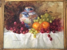 Original Framed Impressionism Oil Painting 16 x 20” Still Life Signed