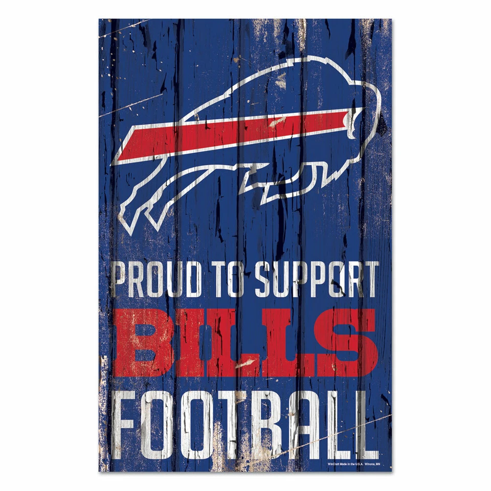 NFL Buffalo Bills Proud to Support Wood Sign Holzschild Holz Deko Football - Bild 1 von 1