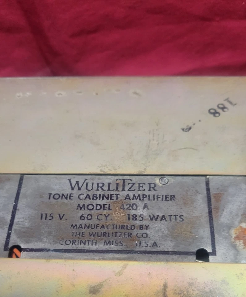 Amplificador de tubo Wurlitzer modelo 420A volumen bajos agudos controles amplificador de guitarra DYI 35 vatios Foto 3 de 4