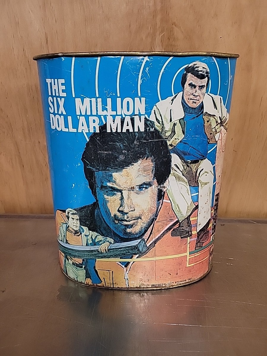 Original 1976 Six Million Dollar Man Trash Can | eBay