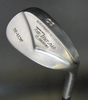 Vintage Tom Morris St Andrews De-Luxe 8 Eisen Regular Stahlschaft schwarzer Griff