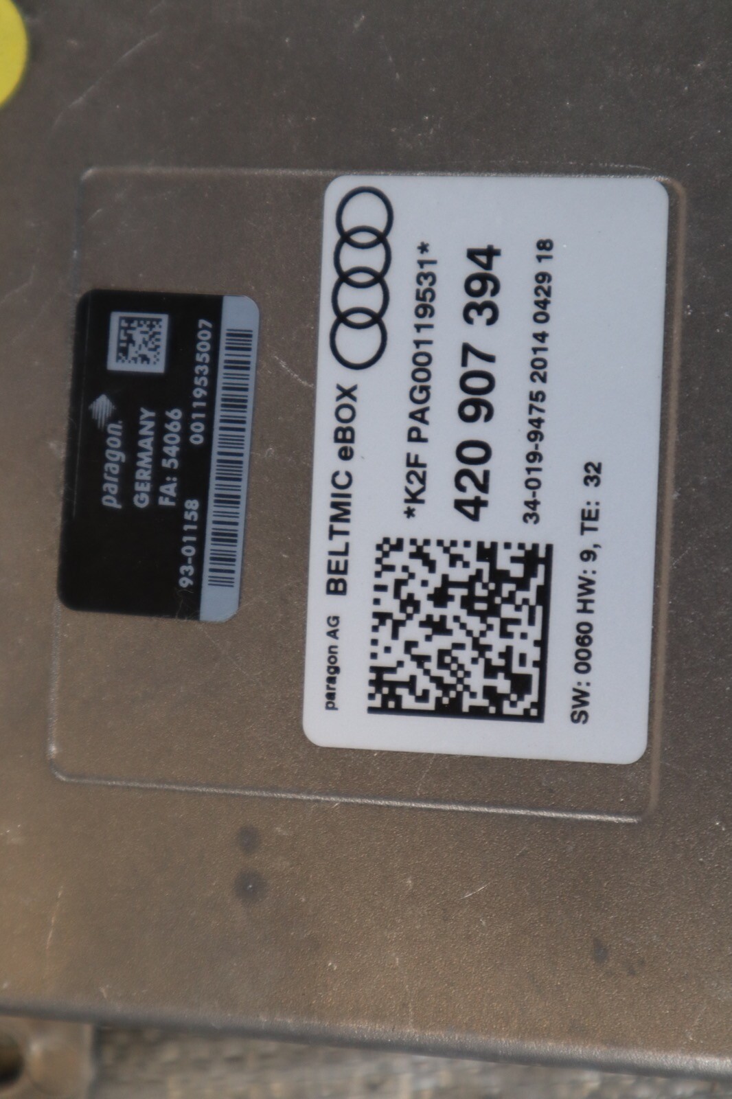 2014 AUDI R8 V8 QUATTRO AWD 4.2L OEM GPS NAVIGATION CONTROL MODULE #1339