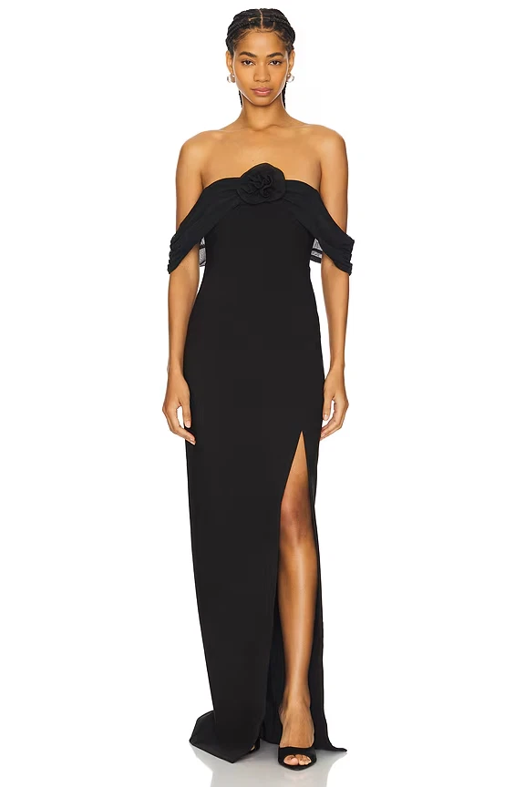 likely dresses Aurora Feather Trumpet Midi Dress in White FIT About 40 from shoulder to hem Model measurements LIKELY Dresses for Women for