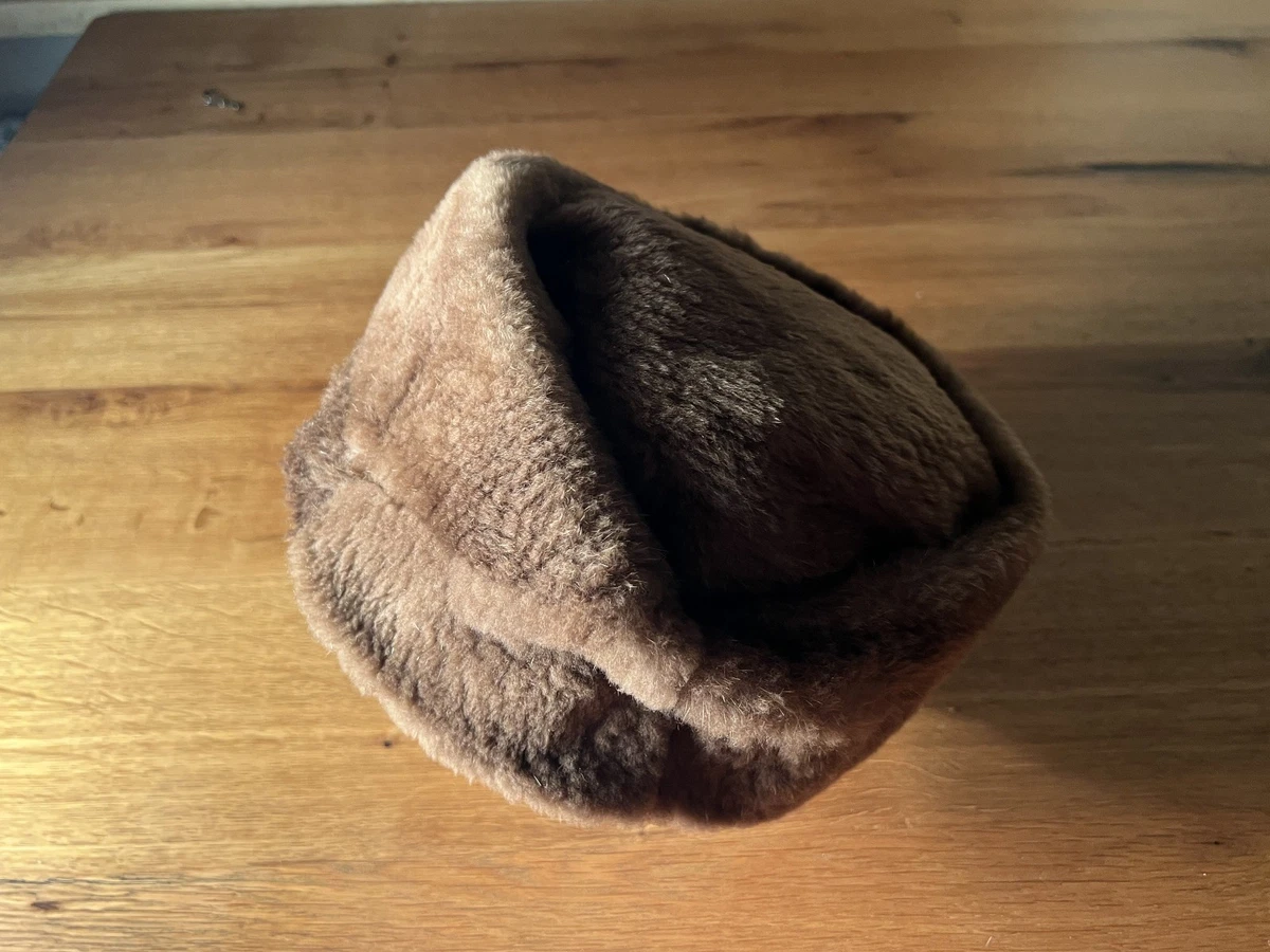 Vintage Pelzhut Elfriede Dyck Hamburg Colonnaden Braun Toque Mütze 60er