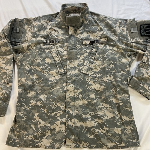 US Army Jacket ROTC Large Reg. Green Digital Camouflage Combat Uniform ...