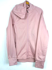 Spyder Jacket Women Med  Hooded Zip Fleece Lined Long Slv Logo Pink 100 Poly EUC