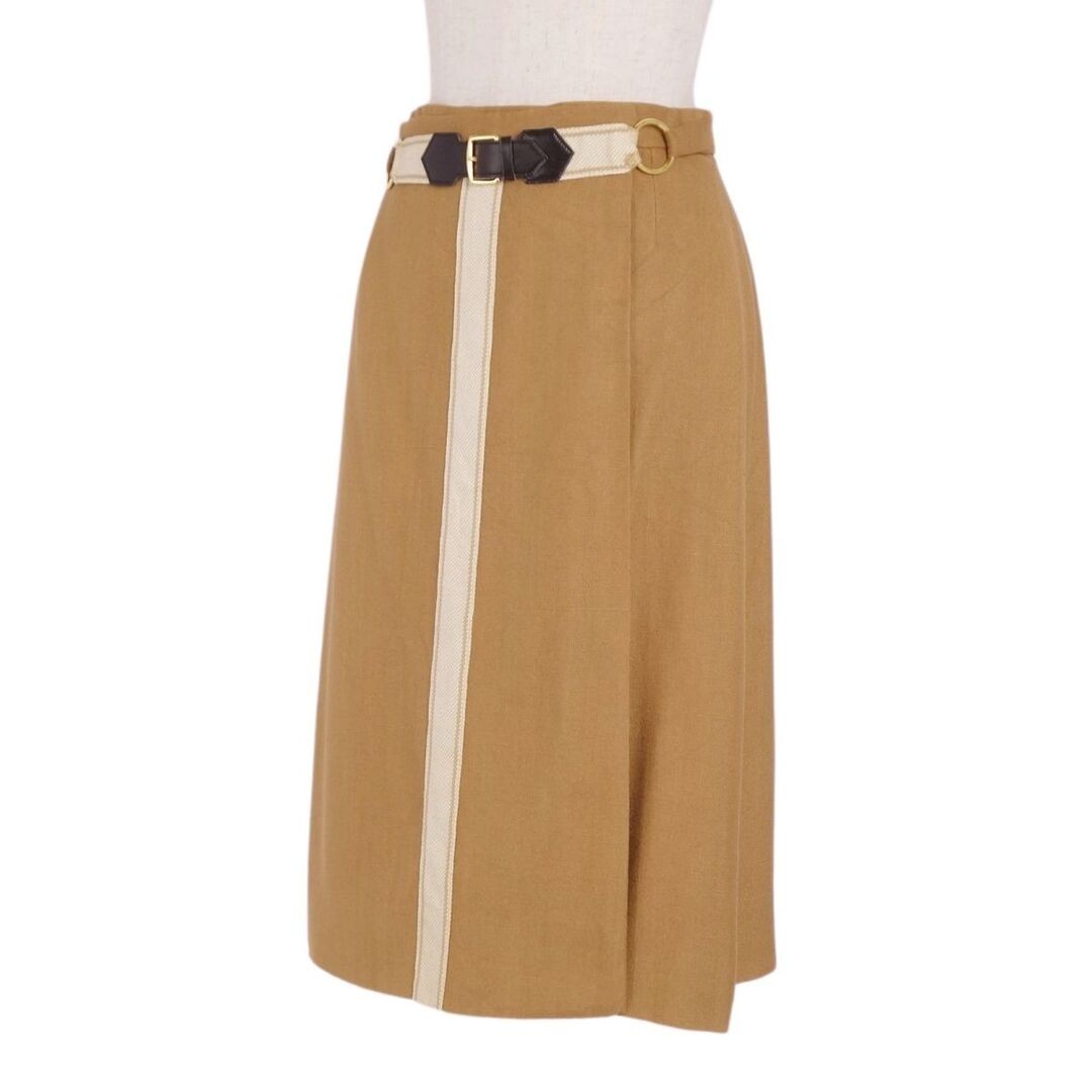 Hermes Vintage Skirt Wrap Trapezoid Midi Length Bottoms Women's 40 Used MOLO-0 thumbnail 4