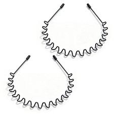Asltw 2 PCS Metal Hair Band for Men Headband Women 1 Count Pack of 1 , Black