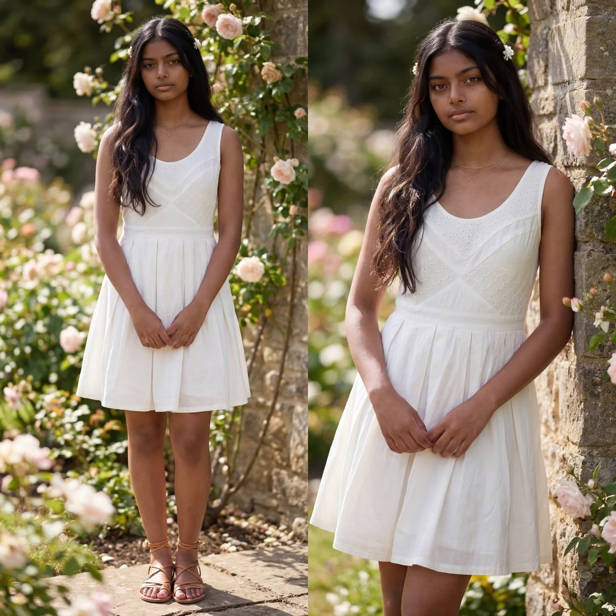 white graduation dress american eagle Endea Graduation Shiny White Graduation Gown Cap main image 0