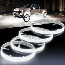 4pcs 300w 15.5 Inch 5-row Pure White Led Wheel Lights Wheel Rim Light Car Truck