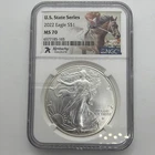 2022 $1 American Silver Eagle NGC MS 70 7k State Series Kentucky Label