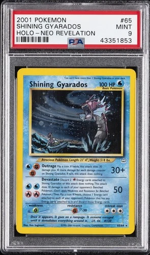 2001 POKEMON NEO REVELATION #65 SHINING GYARADOS-HOLO PSA 9