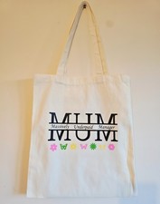 Mum Canvas Tote Bag- Khaki Medium | Gift Tote bag for mothers