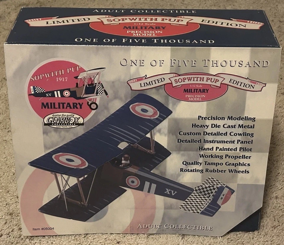 GEARBOX British Military WW1 Sopwith Pup Airplane 1:32 1/5000 Limited Edition - Image 3 of 4