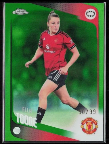2025-26 Topps Chrome Womens UEFA UCL #99 Ella Toone #/99 Green
