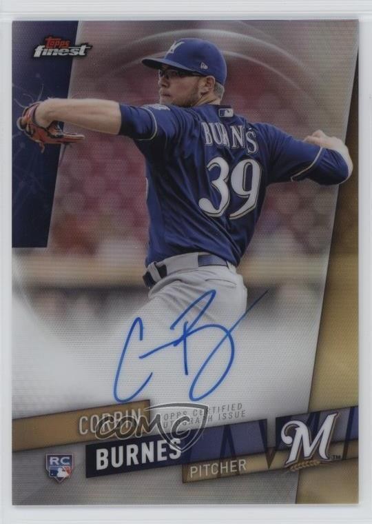 2019 Topps Finest Auto Corbin Burnes #FA-CB Auto 1oq8