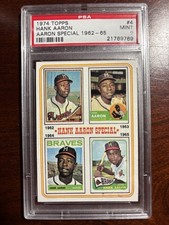 1974 Topps # 4 Hank Aaron Special 1962-1965!!   PSA 9 MINT   POP 99