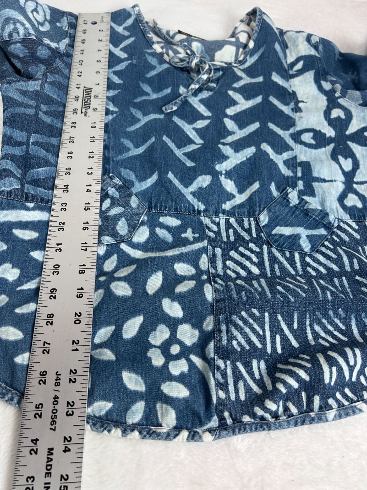 Sacred Threads Womens Patchwork Boho Denim Top Sm… - image 7