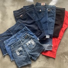Venta al por mayor Pantalones Cortos Jean Marcas Premium Revendedor Paquete Tallas Mixtas Para Mujer Lote de 9