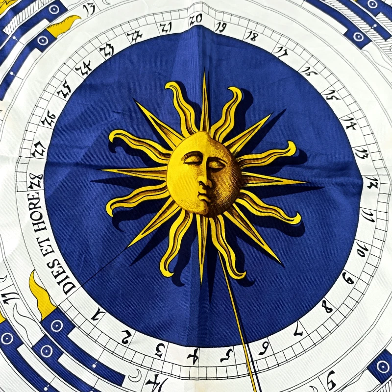 Bufanda de seda vintage Hermès "Astrología" 1963 de F.Faconnet rara de lujo Carre 90 Foto 4 de 4