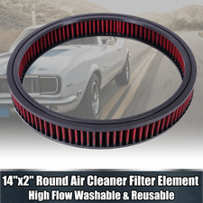 14x2 Round Air Cleaner Filter Element High Flow Washable Reusable Red