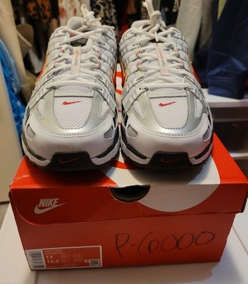 Nike P-6000 White/Metallic Silver/Spring Green/Black Men s Low Top Shoe Size 14