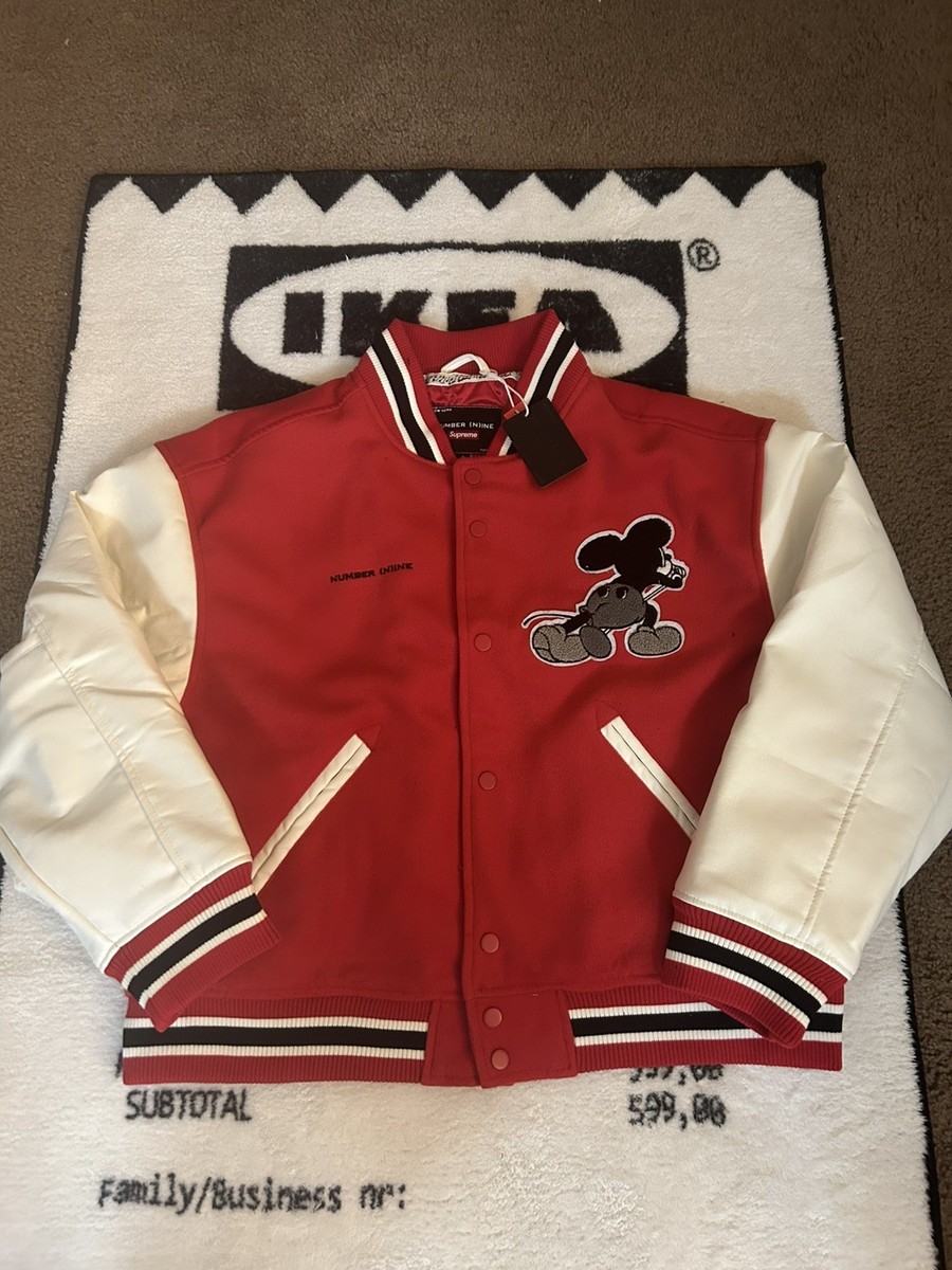Supreme×NUMBER(N)INE Varsity Jacket Supreme Number (Nine Mickey Varsity Jacket Red Size Small | eBay