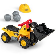 Kids Ride On Excavator with Realistic Sound Effects Working Bucket Storage Seat