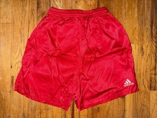 Adidas Nylon Shorts Vintage 80  S SMALL Sprinter Shiny Satin Retro Glanz Genoa