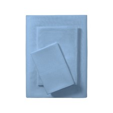 Basic Value Microfiber Bed Sheet Set, Light Blue, Twin, 3 Piece