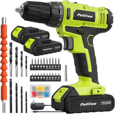 'S 20V Cordless Drill/Driver, Electric Screwdriver - 2 Batteries, 30Nm, 21+1 Tor