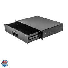 Server Cabinet Case 19 Inch Rack Mount DJ Locking Lockable Deep Drawer with K...