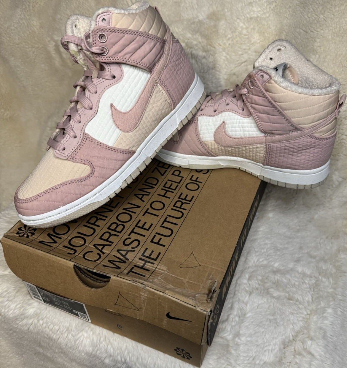 Nike Dunk High Next Nature Toasty Pink Beige White High-Top 