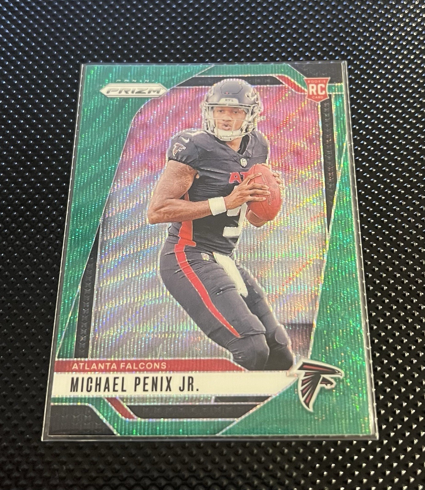2024 Panini Prizm - Rookies Michael Penix Jr. #378 Green Wave Prizm (RC)