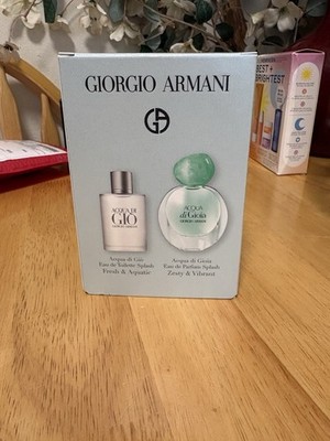Giorgio Armani Acqua Di Gio EDT 5ml & Acqua di Gioia EDP 5ml Duo Minis Set BNIB!