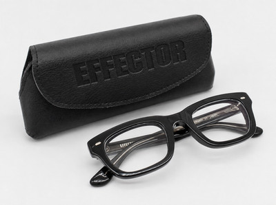 EFFECTOR MUNAKATA Eyeglasses Black Wellington 7-Hinge Full Rim Frame Japan