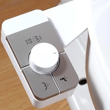 SHIKITEK Bidet Attachment for Toilet, Ultra-Slim, Self Cleaning, Dual Silver