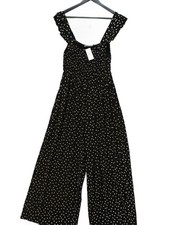 Image of Mint Velvet Women's Jumpsuit L Black Viscose New with tags