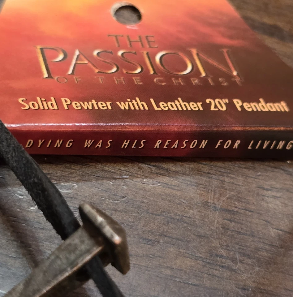 Authentic Isaiah 53:5 PASSION OF THE CHRIST Jesus 24" Necklace 1¾" Pewter Nail - Image 2 of 4